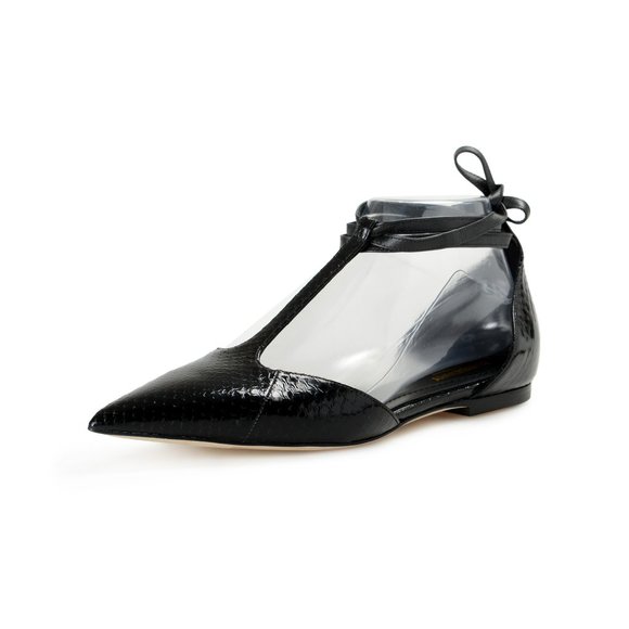 Burberry Welton Ballerina Snake Skin Flats Women's Shoes EU 37.5/ US 7.5 - Picture 1 of 10